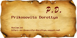 Prikosovits Dorottya névjegykártya